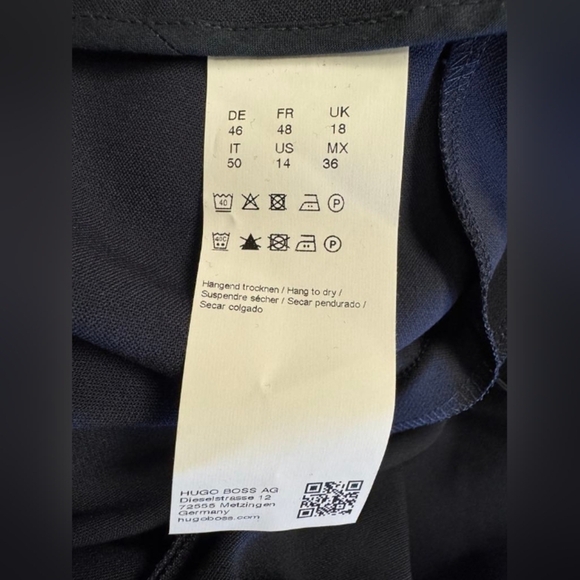 Hugo Boss NWT Slacks Trousers Dress Pants Navy Plus Size 14 - Picture 8 of 8